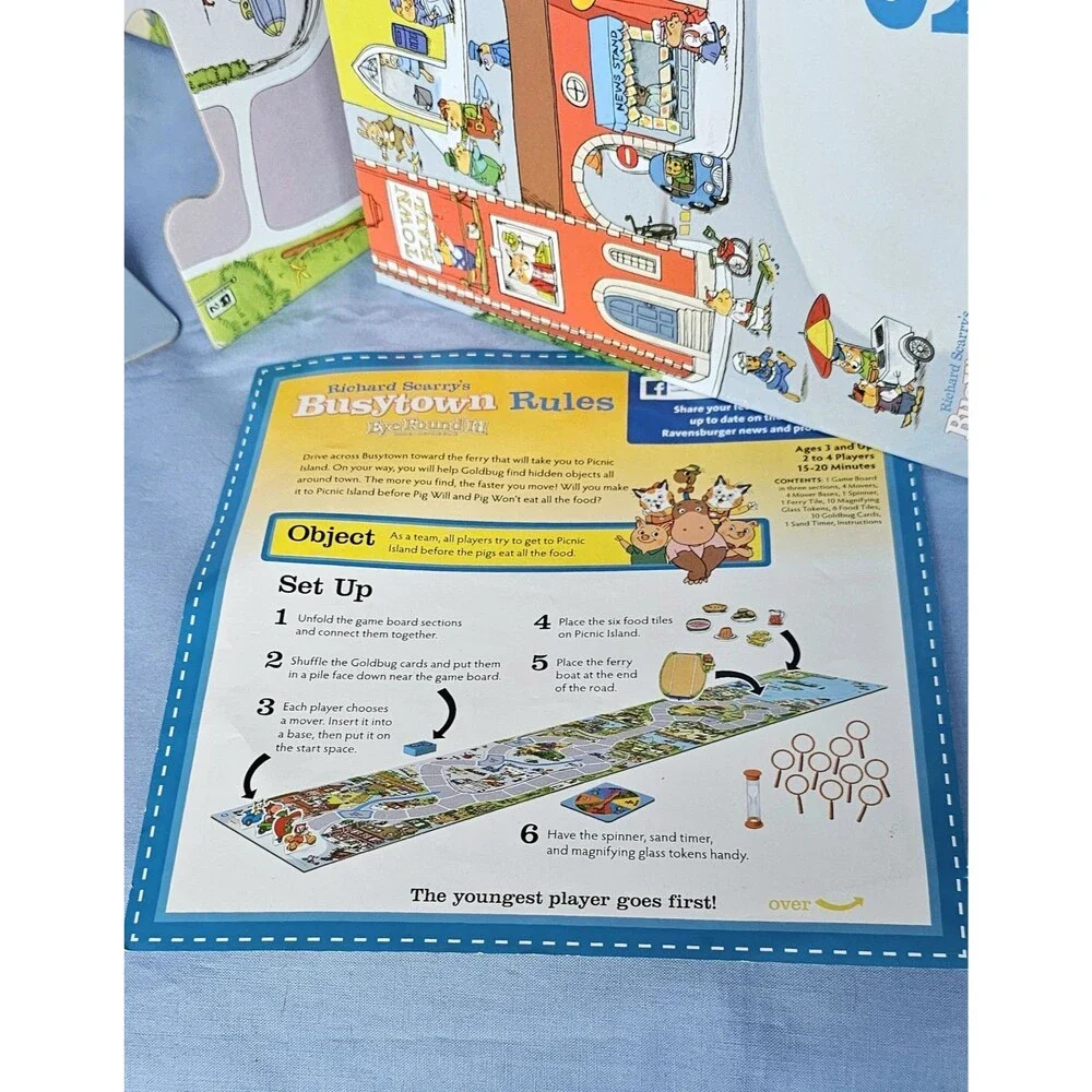 Richard Scarry's Busytown Eye Found It! COMPLETE Ravensburger 2017 Board Game